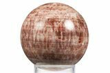 Polished Banded Red Calcite Sphere - China #319452-1